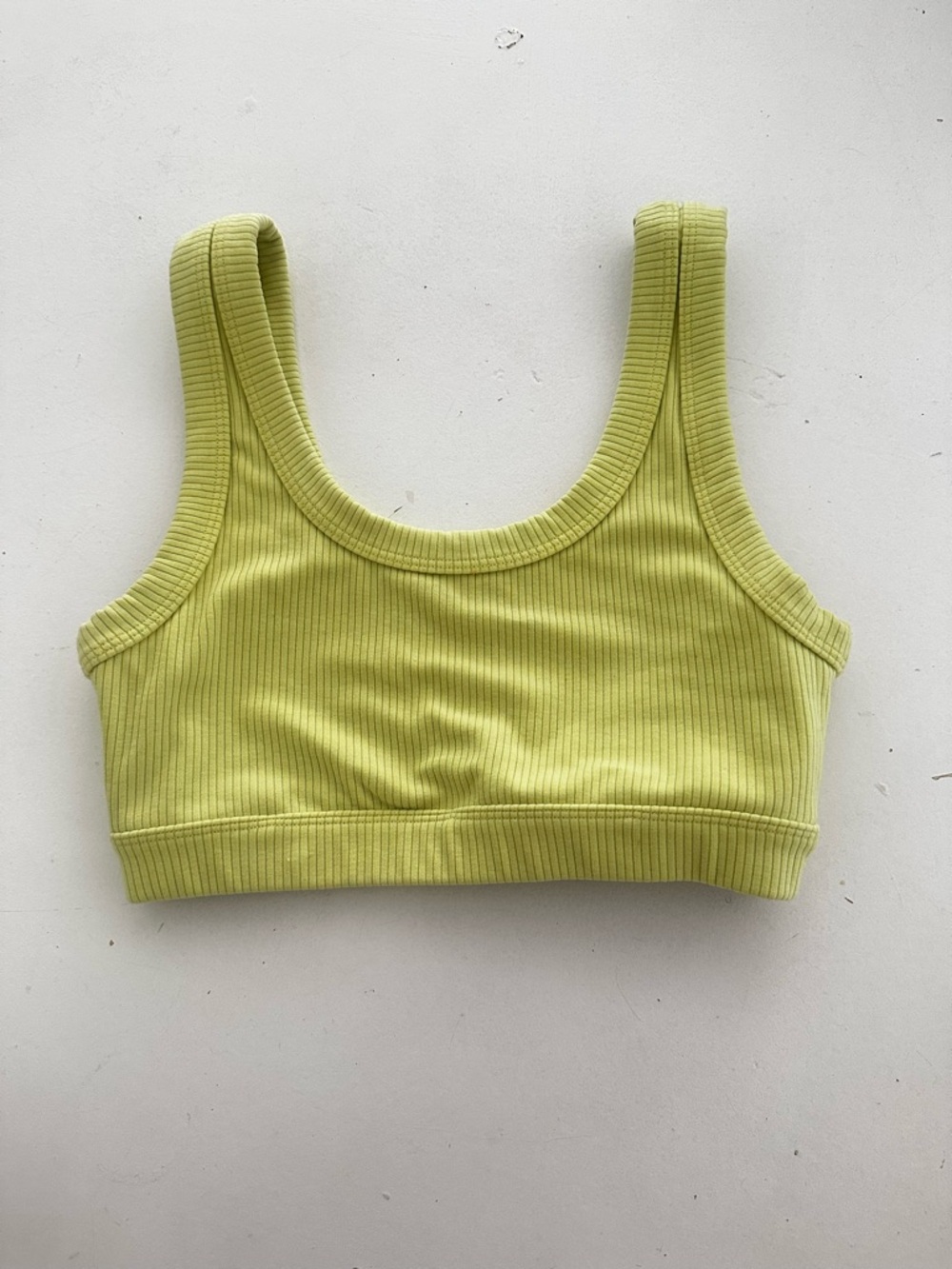 Alo Yoga wellness sportsbra citrus yellow 
 ribbed crop top  Euc small - Picture 2 of 4